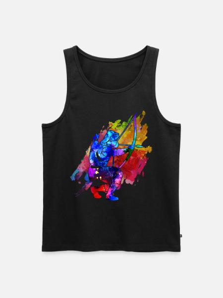 Archery - Men's Premium Organic Tank Top - black