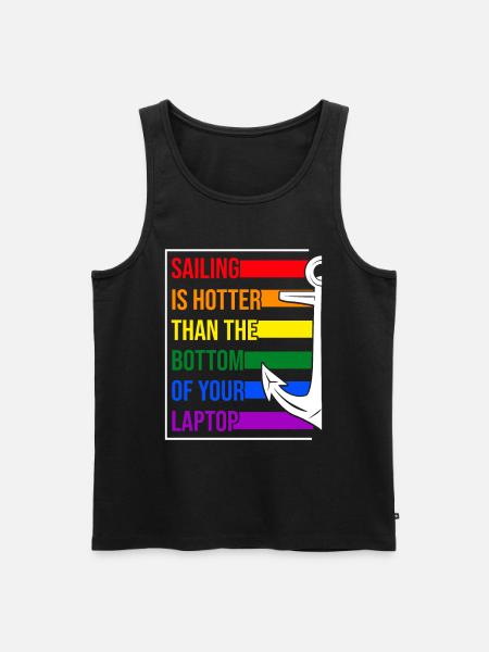 Sailing Anchor LGBT - Men's Premium Organic Tank Top - black