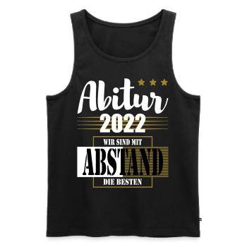 Abitur 2022 Wir sind mit Abstand die Besten - Männer Premium Bio Tank Top - Schwarz - Vorne - Michal (187cm)