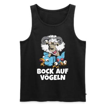 Zweideutig Ziegenbock Bock auf Vögeln Sex - Männer Premium Bio Tank Top - Schwarz - Vorne - AI Model Male 178 light (178cm)