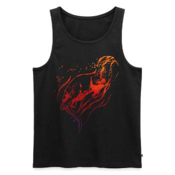 Otter - Männer Premium Bio Tank Top - Schwarz - Vorne - AI Model Male 178 light (178cm)