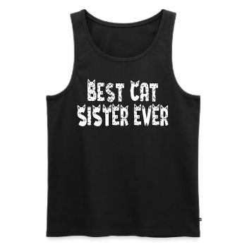 Best Cat Sister Ever. Best Cat Sister - Men's Premium Organic Tank Top - black - Front - AI Model Male 178 light (178cm)