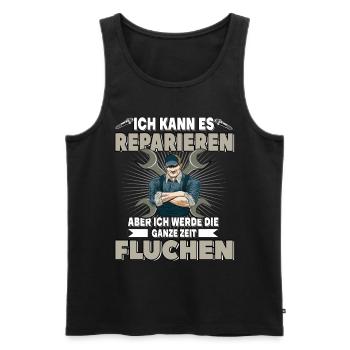 Reparatur für einen Mechaniker - Männer Premium Bio Tank Top - Schwarz - Vorne - Michal (187cm)