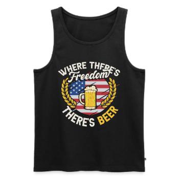 Brauen Bier Amerika - Männer Premium Bio Tank Top - Schwarz - Vorne - Michal (187cm)