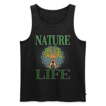 Arbre de Vie pour les Amoureux de la Nature Amoureux de la Nature - Débardeur bio Premium Homme - noir - Devant - AI Model Male 178 light (178cm)