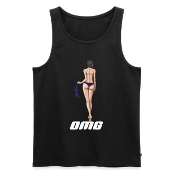 Frau OMG Nackte Sexy Erwachsene Frau Akt Badeanzug - Männer Premium Bio Tank Top - Schwarz - Vorne - AI Model Male 178 light (178cm)