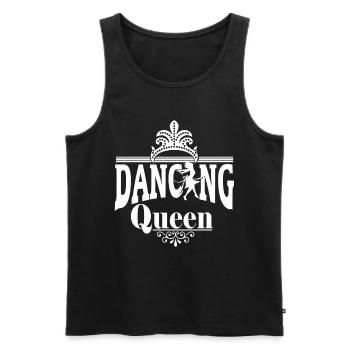 Krone Tanzen Dancing Queen mit Tänzerin - Männer Premium Bio Tank Top - Schwarz - Vorne - AI Model Male 178 light (178cm)