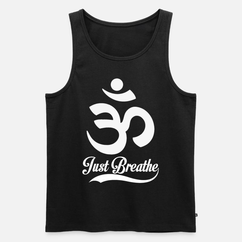 Ohm Namaste - Männer Premium Bio Tank Top - Schwarz