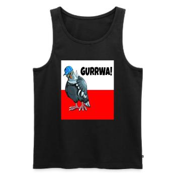 . Polish Gurrwa Kurwa Saying Speak Polish - Men's Premium Organic Tank Top - black - Front - Michal (187cm)