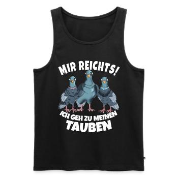 . Assez pour moi, pigeons colombophiles fan pigeons amateurs - Débardeur bio Premium Homme - noir - Devant - AI Model Male 178 light (178cm)