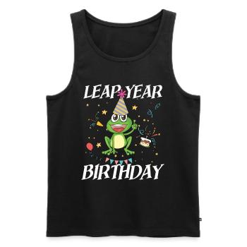 Leap Year Birthday für Männer, Frauen und Kinder - Männer Premium Bio Tank Top - Schwarz - Vorne - AI Model Male 178 light (178cm)