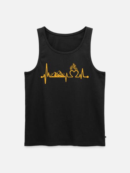 Heartbeat Bicycle - Men's Premium Organic Tank Top - black