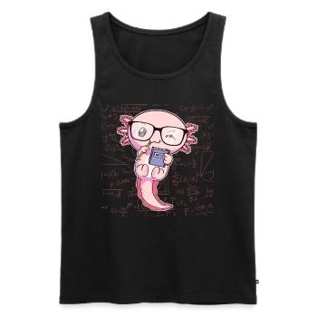 Kawaii Axolotl Pun Lustig Math Mathematik Geschenk - Männer Premium Bio Tank Top - Schwarz - Vorne - Michal (187cm)