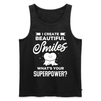 Zahnarzt - Männer Premium Bio Tank Top - Schwarz - Vorne - AI Model Male 178 light (178cm)