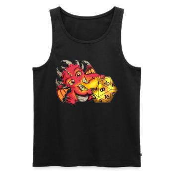Conception de jeux vidéo RPG Lover Fan Dragon Motif - Débardeur bio Premium Homme - noir - Devant - AI Model Male 178 light (178cm)