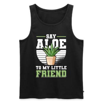 Blumen Aloe Vera Sukkulente Gärtner - Männer Premium Bio Tank Top - Schwarz - Vorne - Michal (187cm)