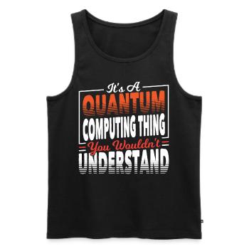 Quantenmechanik Wissenschaft Materie - Männer Premium Bio Tank Top - Schwarz - Vorne - AI Model Male 178 light (178cm)
