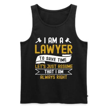 Anwalt - Männer Premium Bio Tank Top - Schwarz - Vorne - Michal (187cm)