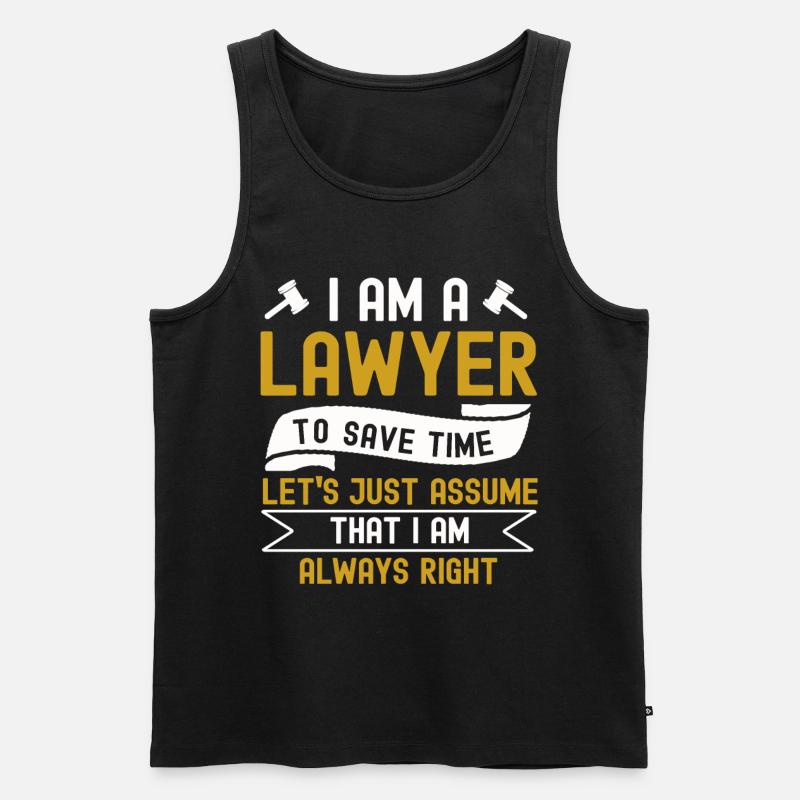 Anwalt - Männer Premium Bio Tank Top - Schwarz