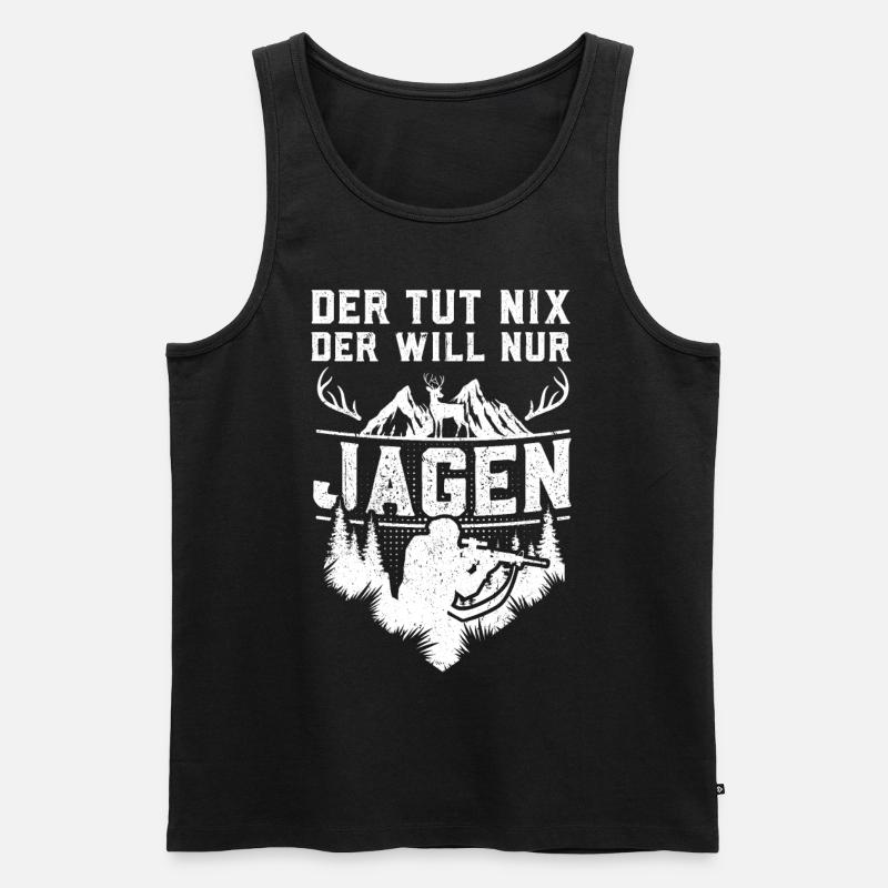 Jagen - Männer Premium Bio Tank Top - Schwarz