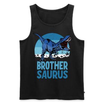Famille de dinosaures Brother Saurus Brothersaurus - Débardeur bio Premium Homme - noir - Devant - Michal (187cm)