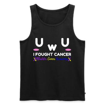 Cancer de la vessie J’ai combattu le cancer UwU-Gesche - Débardeur bio Premium Homme - noir - Devant - AI Model Male 178 light (178cm)