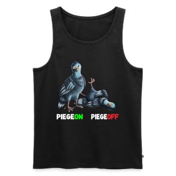 Piegeon Piegeoff Taube Brieftaube Stadttauben - Männer Premium Bio Tank Top - Schwarz - Vorne - Michal (187cm)