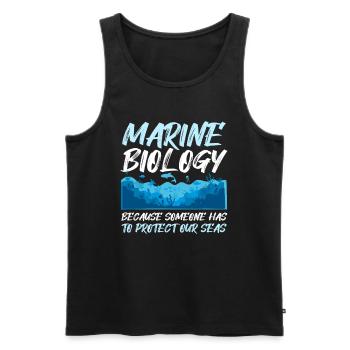 Meeresbiologe Unterwasser - Männer Premium Bio Tank Top - Schwarz - Vorne - AI Model Male 178 light (178cm)