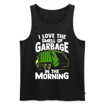 Dustman - Men's Premium Organic Tank Top - black - Front - AI Model Male 178 light (178cm)