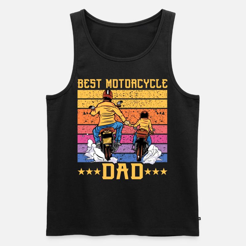 Best Motorcycle Dad - Männer Premium Bio Tank Top - Schwarz
