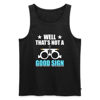 Optician - Men's Premium Organic Tank Top - black - Front - AI Model Male 178 light (178cm)