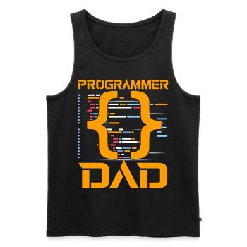 Programmer Dad - Männer Premium Bio Tank Top - Schwarz - Vorne - AI Model Male 178 light (178cm)