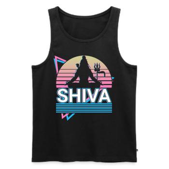 Shiva Hindu God Ancient Hindu Mythology Gift - Men's Premium Organic Tank Top - black - Front - Michal (187cm)