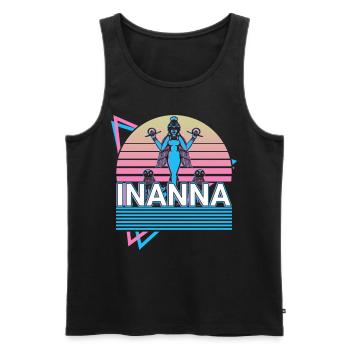 Inanna Ancient Goddess Sumerian Mythology Geschen - Men's Premium Organic Tank Top - black - Front - AI Model Male 178 light (178cm)