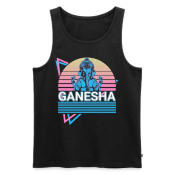 Ganesha Hindu God Ancient Hindu Mythology Geschen - Men's Premium Organic Tank Top - black - Front - Michal (187cm)