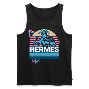 Hermes Greek God of Speed Gesch - Men's Premium Organic Tank Top - black - Front - AI Model Male 178 light (178cm)