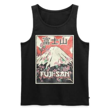 Mt Fuji Fujiyama Fuji San Japanisches Ästhetisches - Männer Premium Bio Tank Top - Schwarz - Vorne - AI Model Male 178 light (178cm)