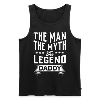 Father's Day Gift for Dad Father Daddy Dad Dad - Men's Premium Organic Tank Top - black - Front - AI Model Male 178 light (178cm)