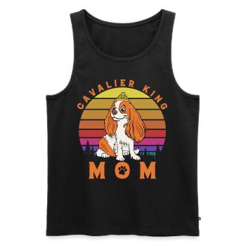 Cavalier King Maman - Débardeur bio Premium Homme - noir - Devant - Michal (187cm)