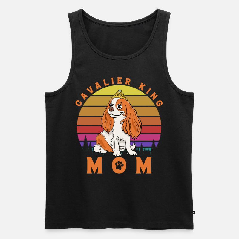 Cavalier King Mom - Männer Premium Bio Tank Top - Schwarz