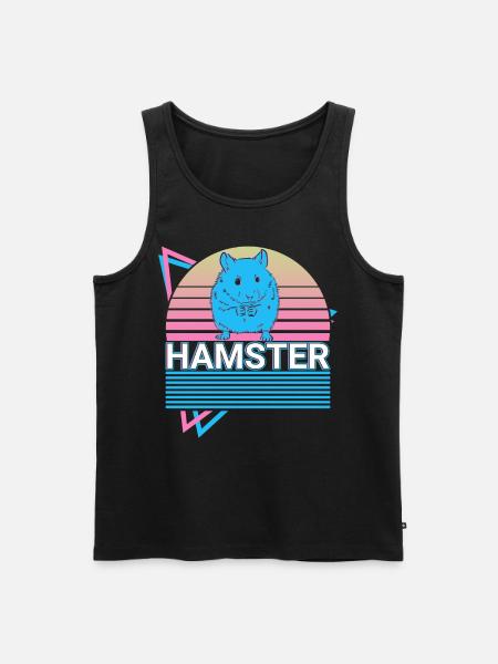 Hamster Retro - Men's Premium Organic Tank Top - black