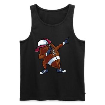 Dabbing Football - Männer Premium Bio Tank Top - Schwarz - Vorne - AI Model Male 178 light (178cm)
