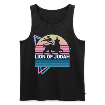 Löwe von Juda Jude Jude Hebräisch Israelit Israel - Männer Premium Bio Tank Top - Schwarz - Vorne - AI Model Male 178 light (178cm)