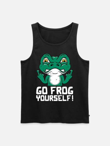 Funny frog Go Frog Yourself! - Men's Premium Organic Tank Top - black