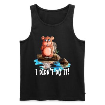 Beaver I don't do It! Kids Rodent Lovers - Men's Premium Organic Tank Top - black - Front - Michal (187cm)