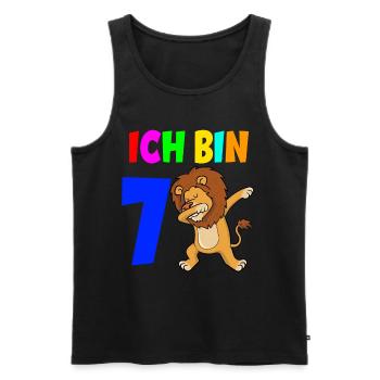 Ich bin 7 - Männer Premium Bio Tank Top - Schwarz - Vorne - Michal (187cm)