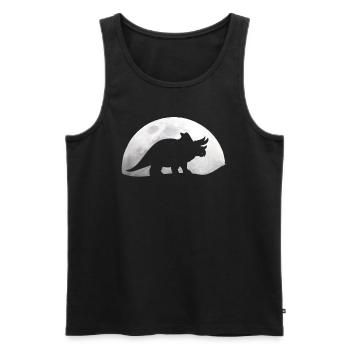 Dinosaurier Mond Triceratops Dino Paläontologie - Männer Premium Bio Tank Top - Schwarz - Vorne - Michal (187cm)