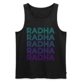 Radha Hindu-Göttin Mythologie Hinduismus Retro - Männer Premium Bio Tank Top - Schwarz - Vorne - Michal (187cm)