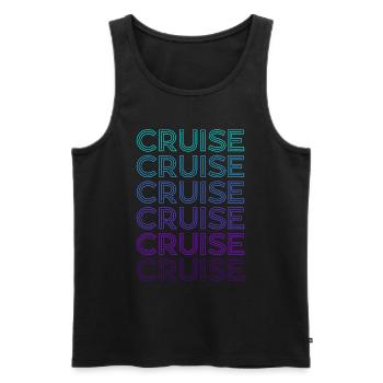 Kreuzfahrt Retro - Männer Premium Bio Tank Top - Schwarz - Vorne - Michal (187cm)