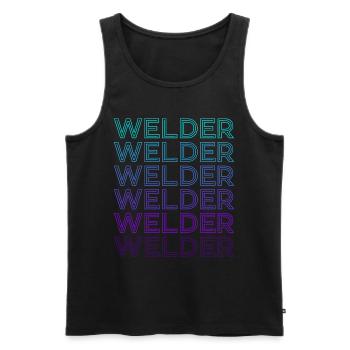 Welder Welding Welding Retro - Men's Premium Organic Tank Top - black - Front - Michal (187cm)